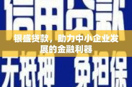土默特右旗银盛贷款，助力中小企业发展的金融利器
