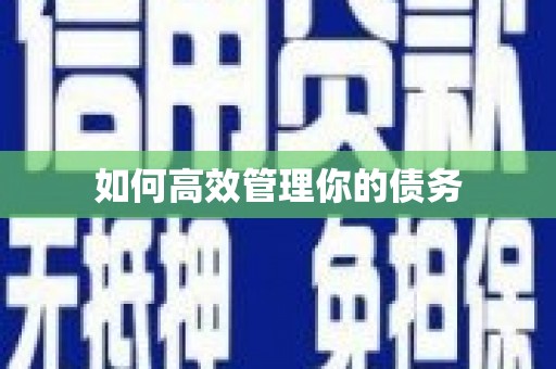 土默特右旗如何高效管理你的债务
