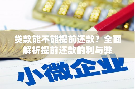 土默特右旗贷款能不能提前还款？全面解析提前还款的利与弊